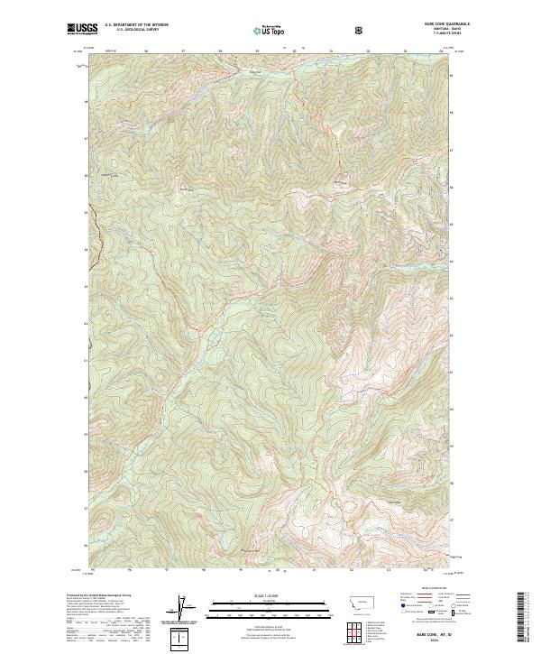 Bare Cone topographic map thumbnail