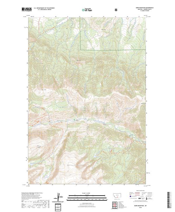 Bare Mountain topographic map thumbnail