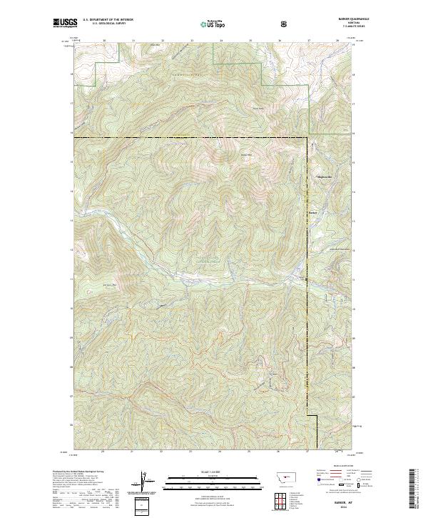 Barker topographic map thumbnail