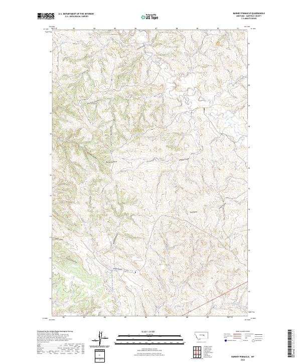 Barney Pinnacle topographic map thumbnail