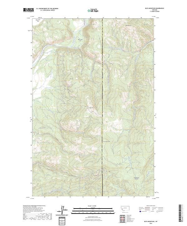Bata Mountain topographic map thumbnail