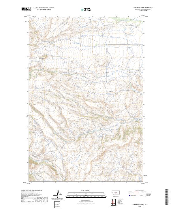 Battleship Butte topographic map thumbnail