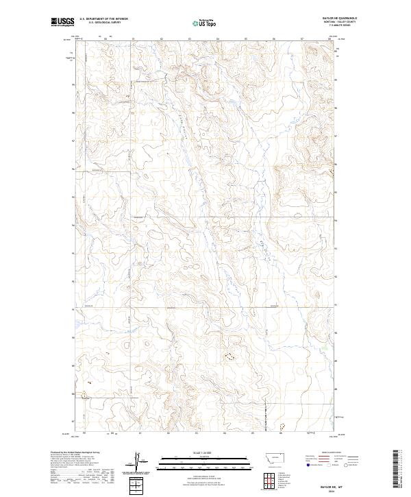 Baylor NE topographic map thumbnail