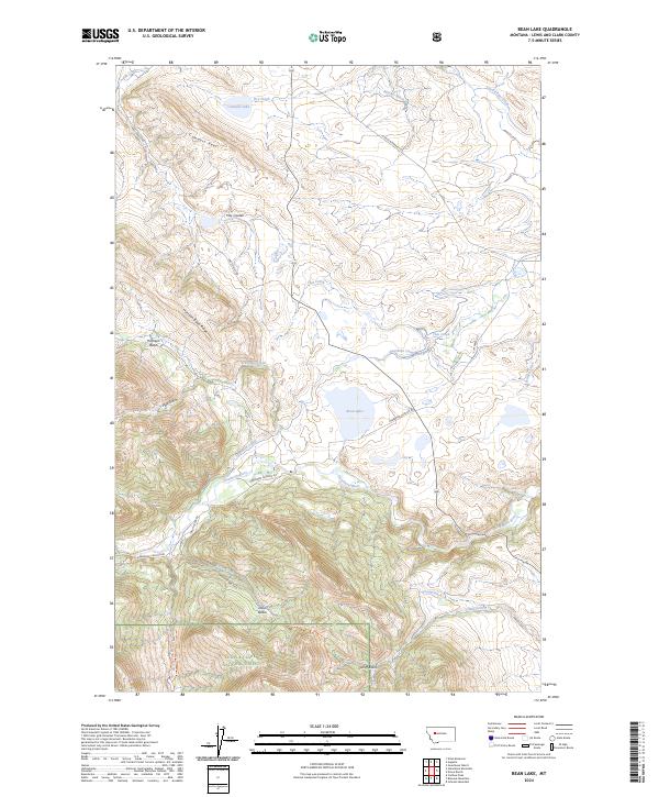 Bean Lake topographic map thumbnail