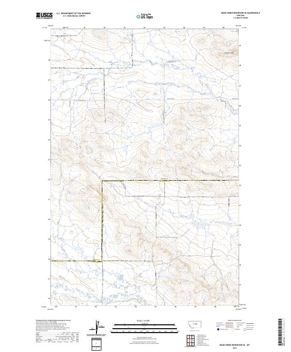 Bear Creek Reservoir SE topographic map thumbnail