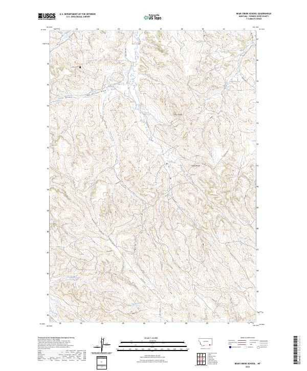 Bear Creek School topographic map thumbnail