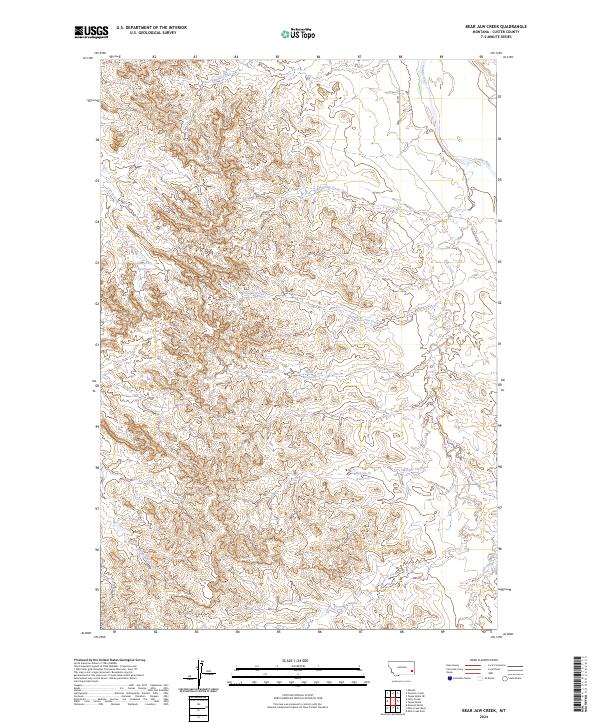 Bear Jaw Creek topographic map thumbnail