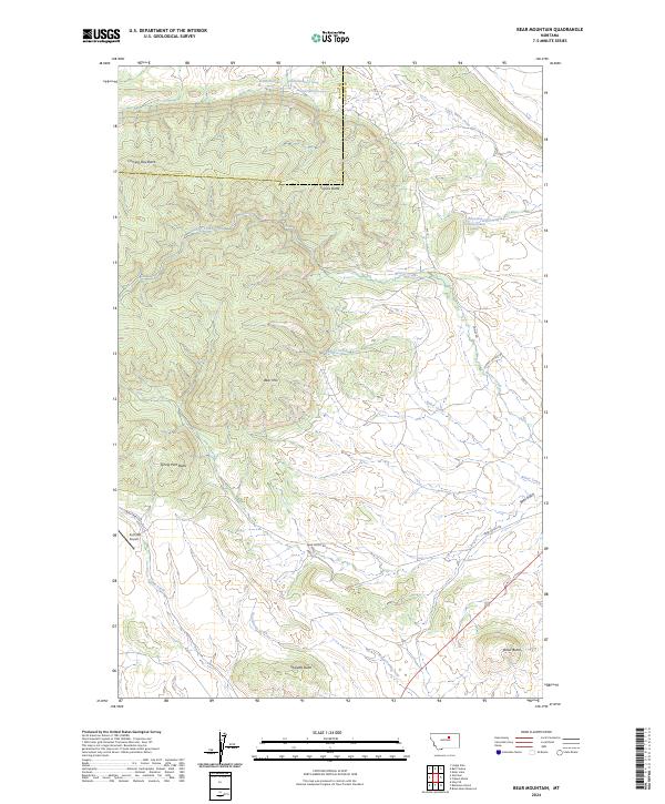 Bear Mountain topographic map thumbnail