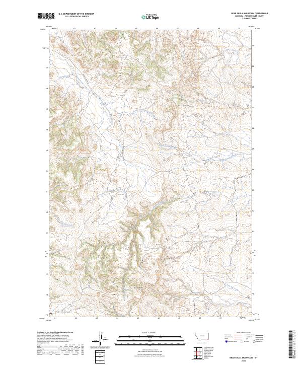 Bear Skull Mountain topographic map thumbnail