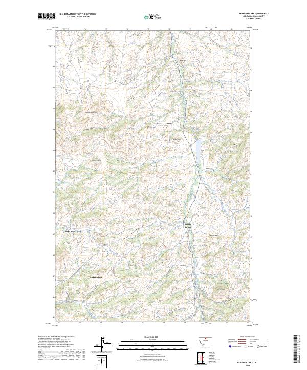 Bearpaw Lake topographic map thumbnail