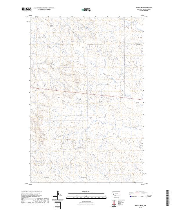 Beauty Creek topographic map thumbnail