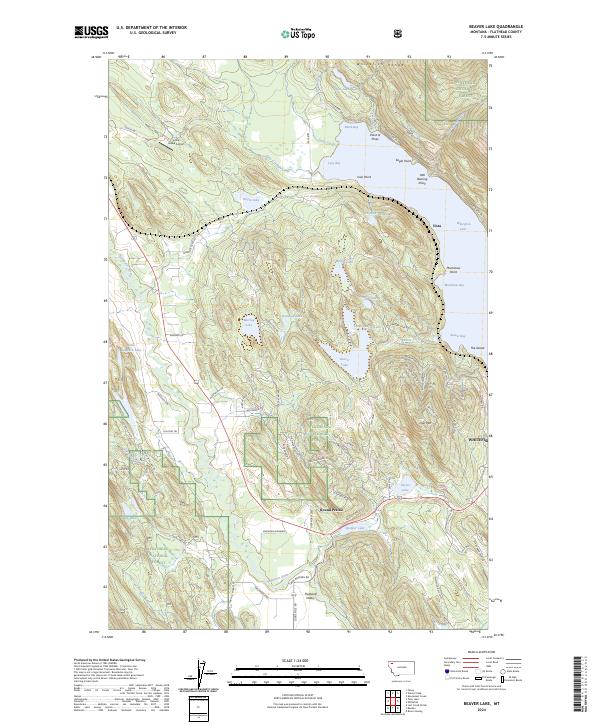 Beaver Lake topographic map thumbnail