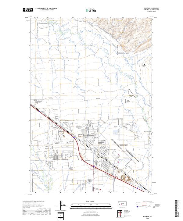 Belgrade topographic map thumbnail