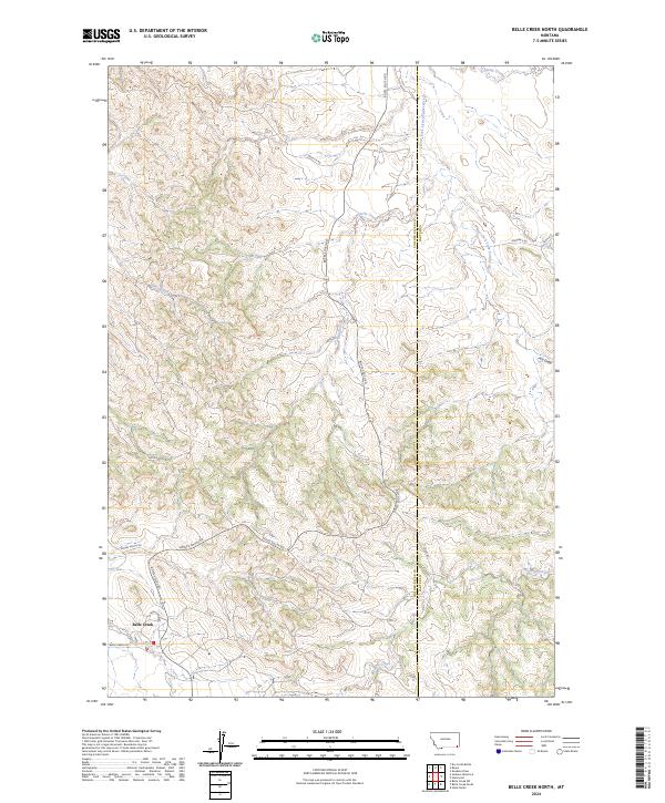 Belle Creek North topographic map thumbnail