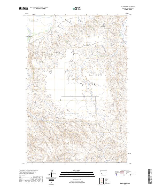 Belle Prairie topographic map thumbnail