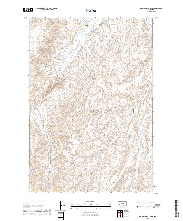 Belmont Park Ranch topographic map thumbnail