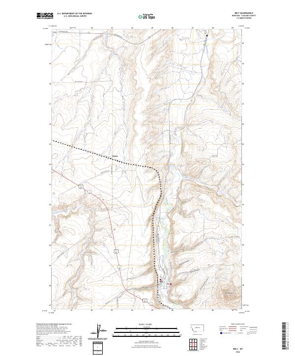 Belt topographic map thumbnail