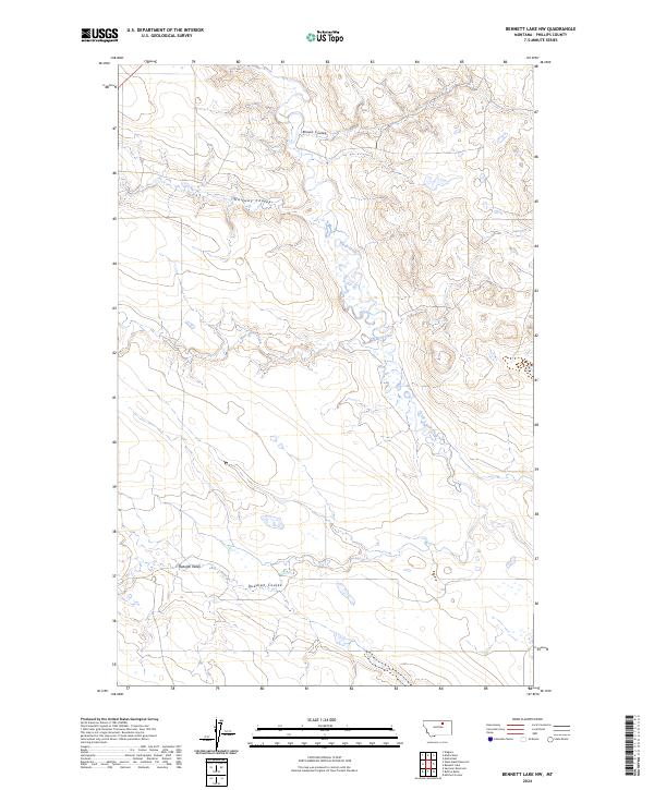Bennett Lake NW topographic map thumbnail