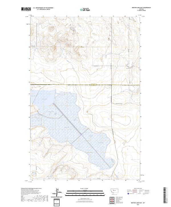 Benton Lake East topographic map thumbnail