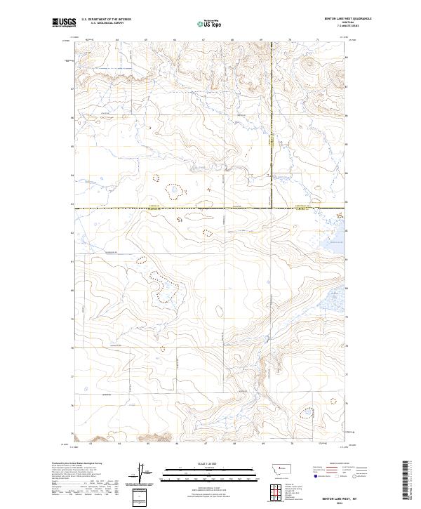 Benton Lake West topographic map thumbnail