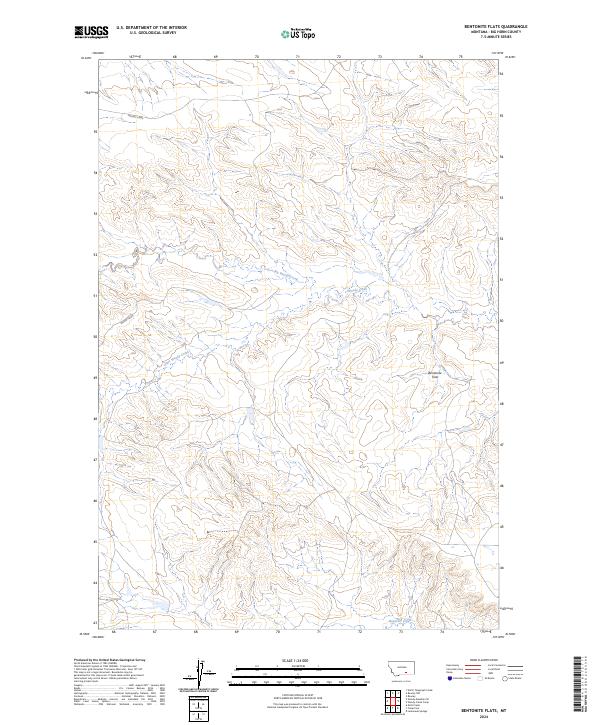 Bentonite Flats topographic map thumbnail