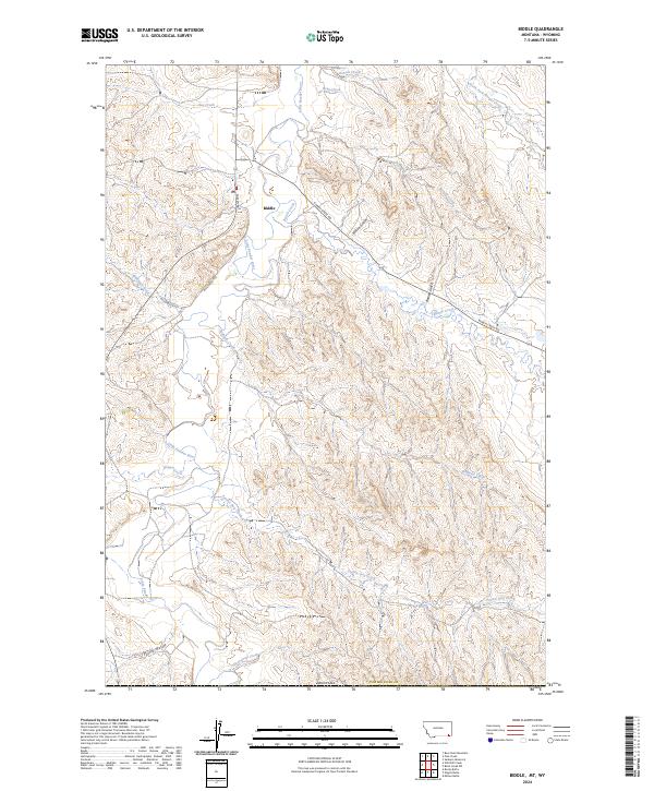 Biddle topographic map thumbnail