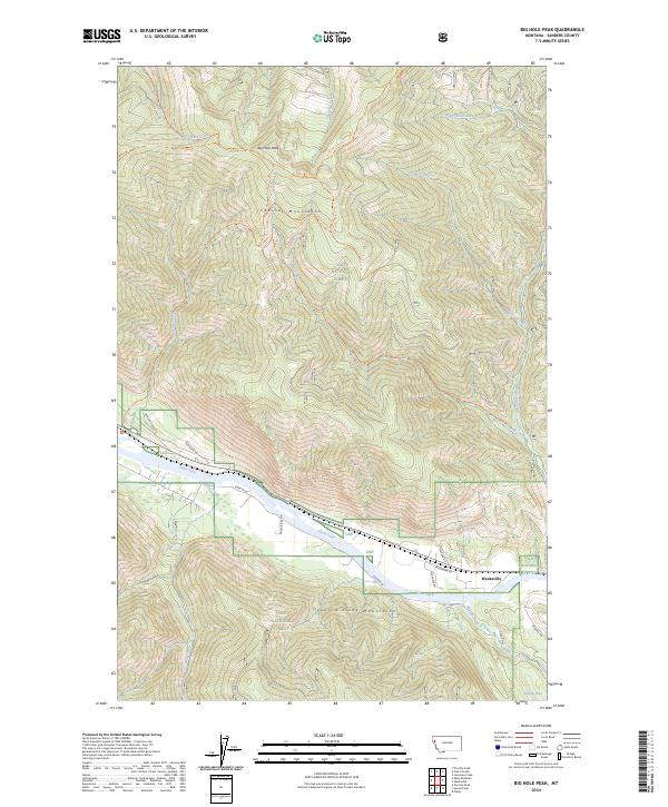 Big Hole Peak topographic map thumbnail