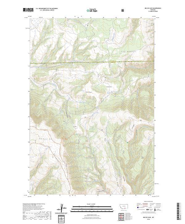 Big Ice Cave topographic map thumbnail