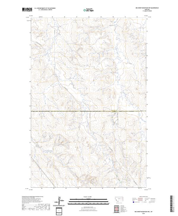 Big Sheep Mountain NW topographic map thumbnail