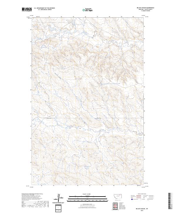 Billick Coulee topographic map thumbnail