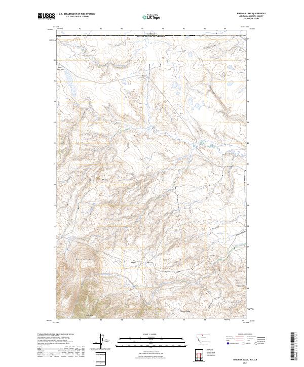 Bingham Lake topographic map thumbnail