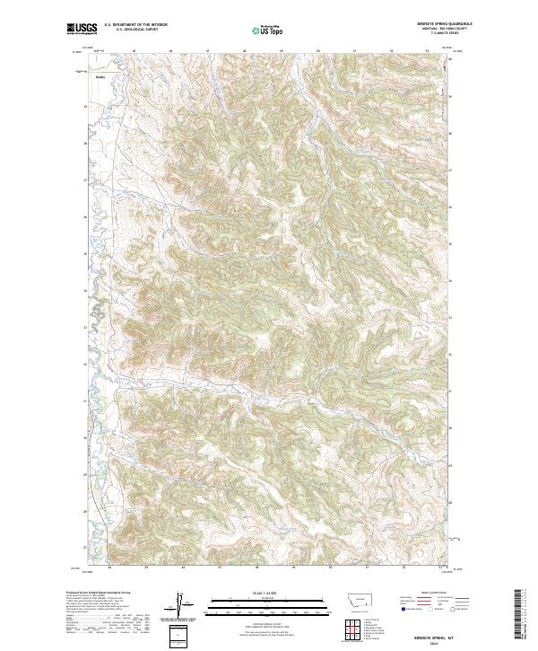 Birdseye Spring topographic map thumbnail