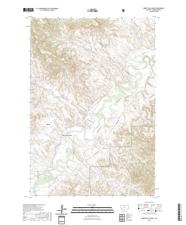 Birney Day School topographic map thumbnail