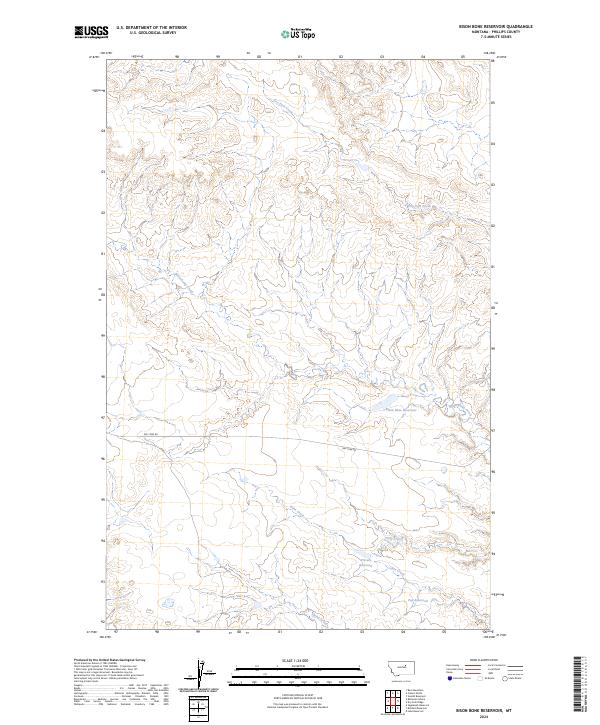 Bison Bone Reservoir topographic map thumbnail