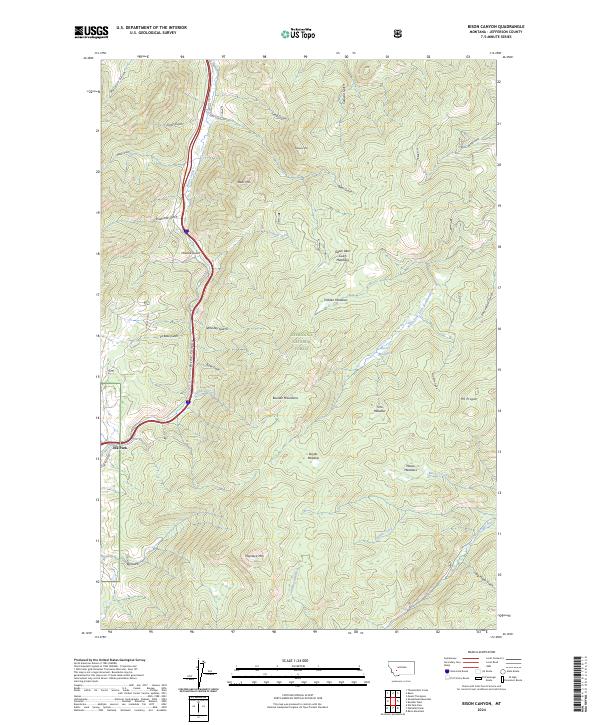 Bison Canyon topographic map thumbnail