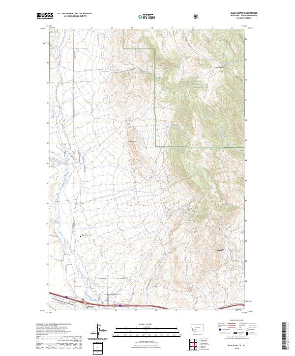 Black Butte topographic map thumbnail