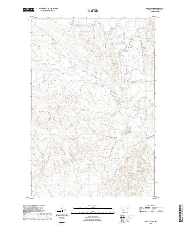 Black Coulee topographic map thumbnail
