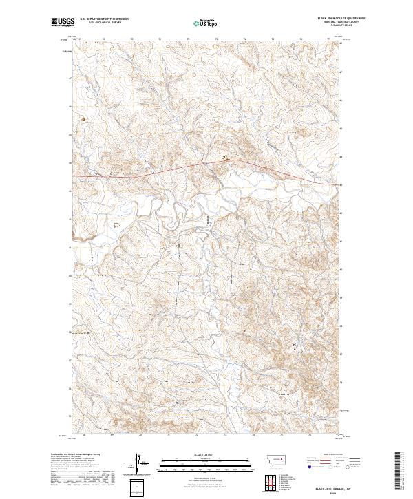 Black John Coulee topographic map thumbnail