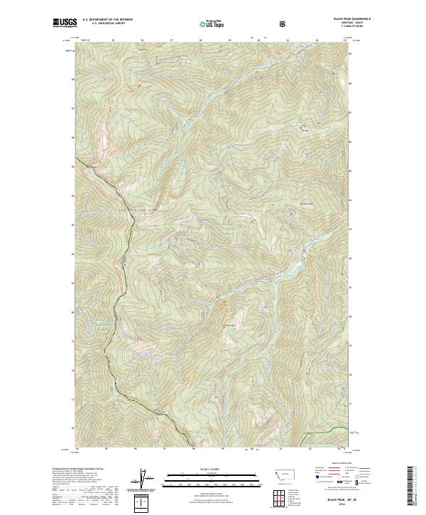 Black Peak topographic map thumbnail