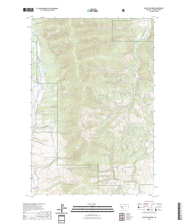 Black Pine Ridge topographic map thumbnail