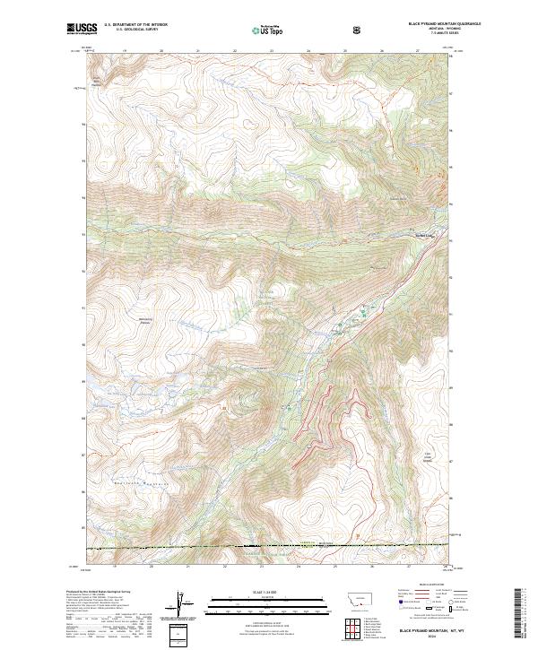 Black Pyramid Mountain topographic map thumbnail