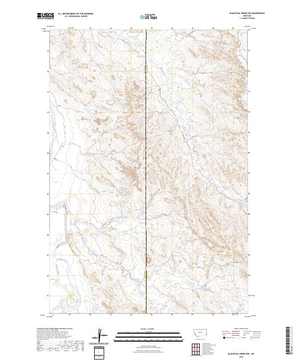 Blacktail Creek NW topographic map thumbnail