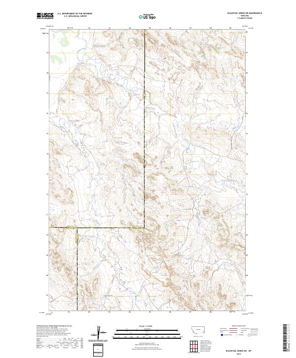 Blacktail Creek SW topographic map thumbnail