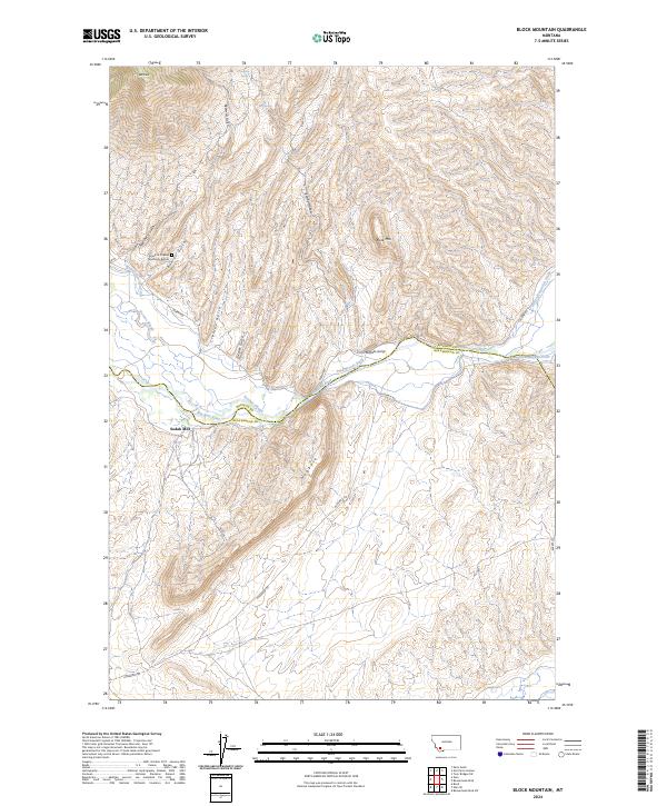 Block Mountain topographic map thumbnail