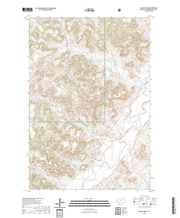 Bloom Creek topographic map thumbnail