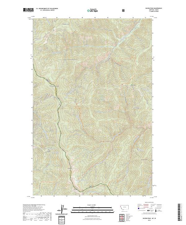 Bloom Peak topographic map thumbnail