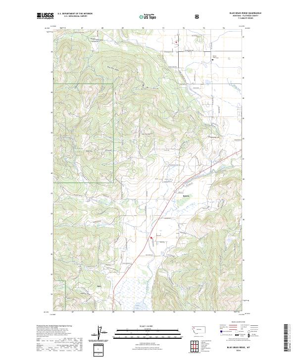 Blue Grass Ridge topographic map thumbnail