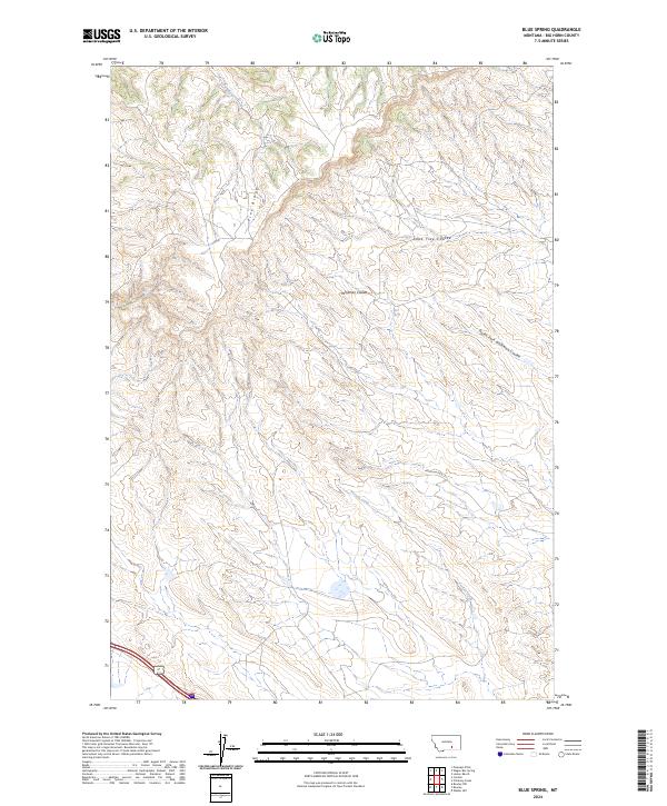Blue Spring topographic map thumbnail