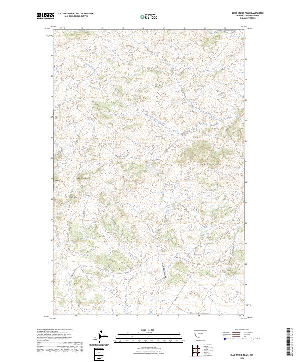Blue Stone Peak topographic map thumbnail