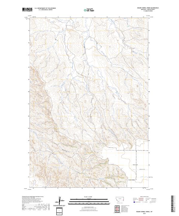 Board Corral Creek topographic map thumbnail